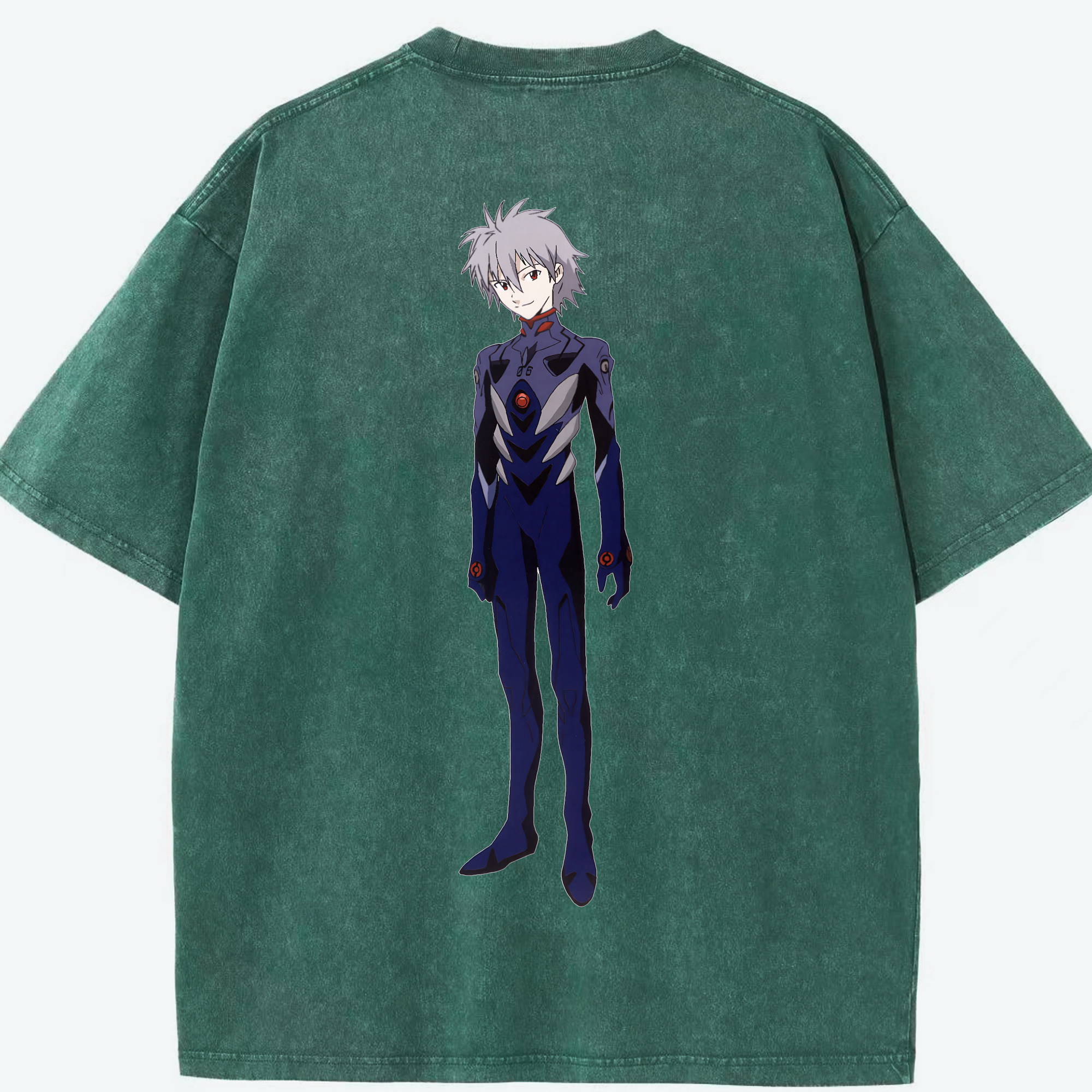 （画像用） EVA 新世紀エヴァンゲリオン 綿100% ヴィンテージ風 半袖Tシャツ（背面プリント）